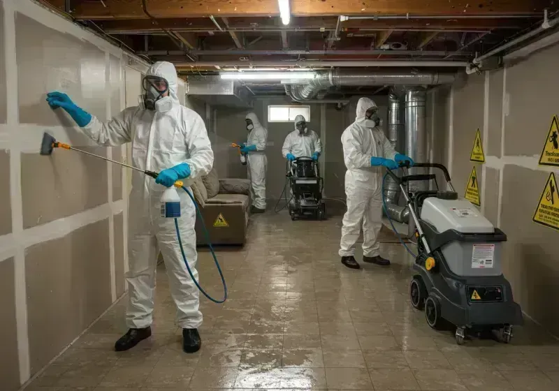 Basement Moisture Removal and Structural Drying process in Park Forest, IL